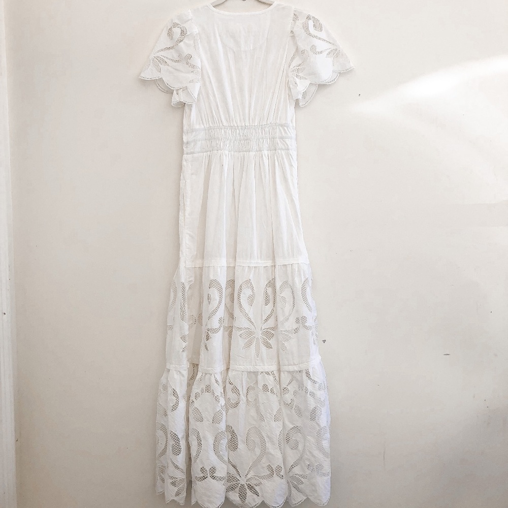 Anthropologie Somerset Maxi Dress Cutout Edition White S - Picture 8 of 10